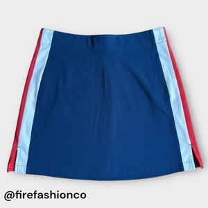 Lady Hagen Blue Golf Tennis Skort Preppy Striped Athletic Skirt Small 4